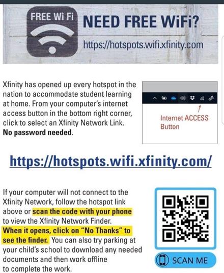 XFINITY-Free WIFI-WIFI Gratis